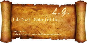 Lóczi Gabriella névjegykártya