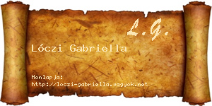 Lóczi Gabriella névjegykártya